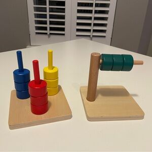 Montessori Dowel work, set of 2